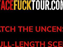 tiny girls subtly take on monster cocks with sloppy deepthroat sucking and rough face fucking