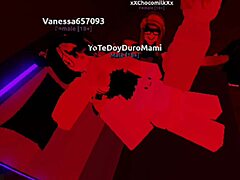 In a wild Roblox scene, the slut whore gets fucked hard in her pussy and ass