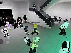 Dancing With Naughty Young Girls In Roblox Party Hall
