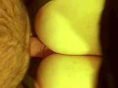 giants italian natural tits on chubby bbw girlfriend getting huge cumshot from titty fuck in homemade amateur close-up with orgasm.