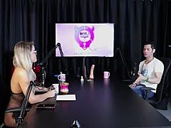 blonde feels hot and strips after guest says he freed a woman at swing house - jow jow sheer red