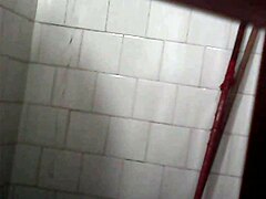 Hidden camera captures a steamy voyeur view of my aunt's private bath moment in full detail