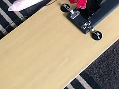 Smooth operator amateur housewife engages in solo homemade session with detailed moves in everyday setting.