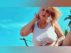 Bebezita baby shares her big natural tits and sensual style in a mature display.