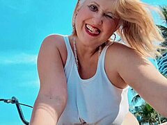 Bebezita baby shares her big natural tits and sensual style in a mature display.