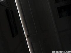 kinky teen 18+ gets tied up and gives a sneaky blowjob to her stepdad