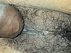 why is my cute girlfriend riding that big cock cowgirl style on homemade video with natural tits?