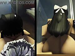 Utahime Demonstrates Strength by Engaging Intensely With a Spirited Companion in a Passionate Encounter.