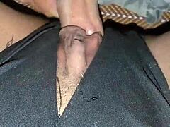 Two Thick Cocks Stretching Her Tight Shaved Pussy Until Creamy Orgasm Erupts