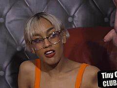 Oh man, I can't believe this small cock fat guy is getting jerked off by that cfnm group of humiliating babes in heels and skirts, they're all dirty talking and femdom style