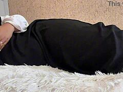 arab teen without panties teases wet pussy in homemade amateur masturbation with big tits