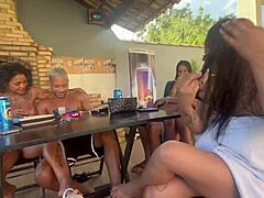 Young Latina Influencers Swap Partners For Amateur Anal And Blowjob Action In The Pool Doggystyle