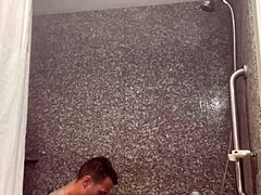 I submit to that big cock pounding my tight ass in the steamy shower