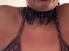 Amateur With Natural Tits Gets Wet Pussy Dripping Down Legs During Outdoor Gym Training