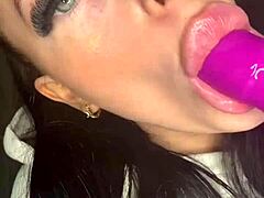 Horny British Teen Coed in Solo Toy Masturbation Squirting