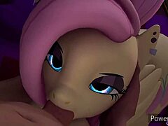 Fluttershy's gentle mouth explores subtle desires