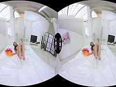 Sexlikereal Captures Bow-Tie Naked Sweetie in Solo Masturbation with Toys