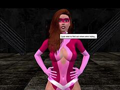 Superheroine Bound In 3d