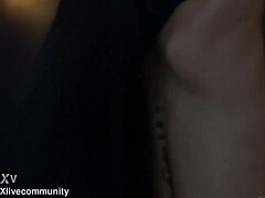 Sensual latina amateur shows off small tits in solo softcore style