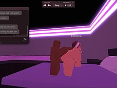 Quicky with this white slut in Roblox, her handling that monster BBC! 😏