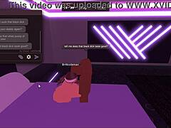 Quicky with this white slut in Roblox, her handling that monster BBC! 😏
