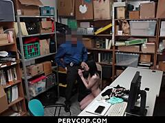 LP Officer Punishes Cute Teen Burglar with Hard Doggystyle Fucking in Garage