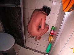 Rebecca Santos Prepares for Scene by Shaving While Bibi Tsunami Showers