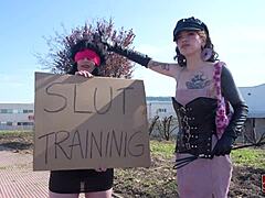 Bdsm Scene Where Emmita Misbehaves and Fedora Delivers Strapon Punishment in Spanish