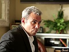 petite stepdaughter experiences taboo fantasy. she gets jizzed on her pussy in erotic spooning