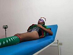 i'm dressed up as a goblin woman in the massage parlor just waiting for my boyfriend to come fuck me hard with that dildo