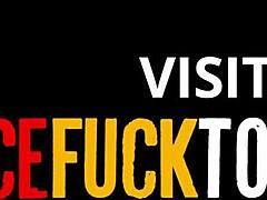 redhead latina with big tits gets throat fucked deep and face covered in cum