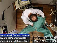 i feel so overwhelmed as angel santana's shaved pussy gets filled with hot cum in the hospital roleplay. her moans echo deeply