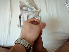 hey french guy, jerk off that monster cock in dirty panties roleplay with cum covered humiliation!