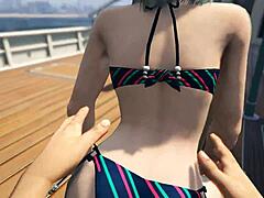hey cutie in bikini, wanna get fucked hard on this yacht like in gta 5?