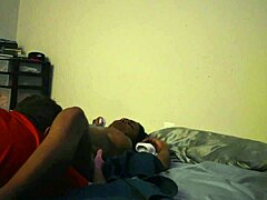 Amateur ebony takes hard pounding from behind in homemade video