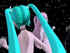hatsune miku and luka perform in world's end dancehall with project diva nude mod fully exposed