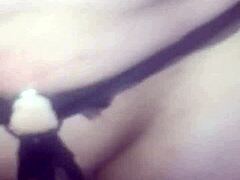 Person Exploring The Forest Attired Solely In A Minimal Thong And Net Stockings Outdoors