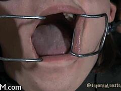 bound villein finds unexpected ways to seek pleasuring despite constraints in a challenging setup