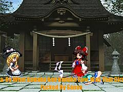 sanae takes control over cirno in funny touhou parody