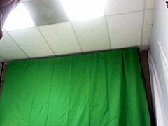 Savanna Brown strips nude and flaunts her wet shaved pussy. What a tease for that horny photographer!