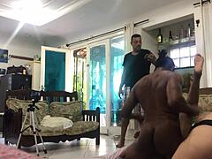 Threesome Action with C Odara Melissa Aleczander in Interracial MFF Group