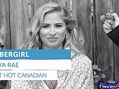 All Natural Canadian Teen Blondie Maya Rae Strips Naked Outdoors For A Skinny Shaved Pussy Tease