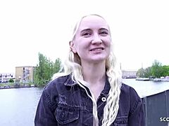 german scout picks up skinny blonde teen daruma rai for rough casting fuck in berlin... oh wait, berlin