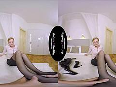 Maturereality - Skinny Mature Gives Footjob and Rides in Stockings at Hotel Room Fuck Session