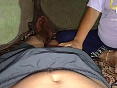 This narrative follows a hot indian desi step brother in law who enjoys intense sex with his sister in law in the bedroom for the first time