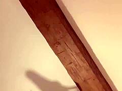 Ebony babe sucks massive cock in hotel, then rides missionary style for wet creampie in her big ass.