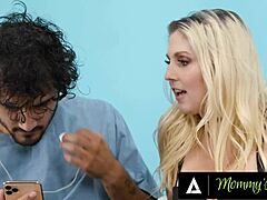 Worried Milf Christie Stevens Lets Gamer 18yo Teen 18+ Fuck Her During Workout In Pantyhose