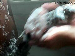 this horny college white girl is totally worshipping a huge bbc in the shower.