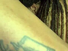 boyfriend dick gets me wet with that big black cock riding and sloppy creampie action