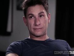 fetish brunette receives intense facial and mouth cumshot in hardcore scene